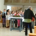 Für die musikalische Gestaltung war Musiklehrerin Monika Bolz zuständig