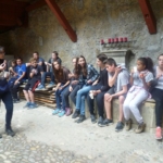 Pause im Burghof